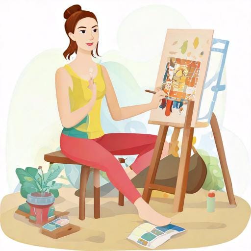 Firefly Ein Mensch der eine geführte Meditation mit Malerei in einer Gruppe macht 15089