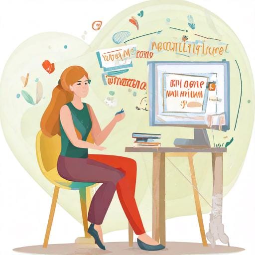 Firefly Ein Mensch der vor dem Bildschirm sitzt und Affirmationen anschaut 77047